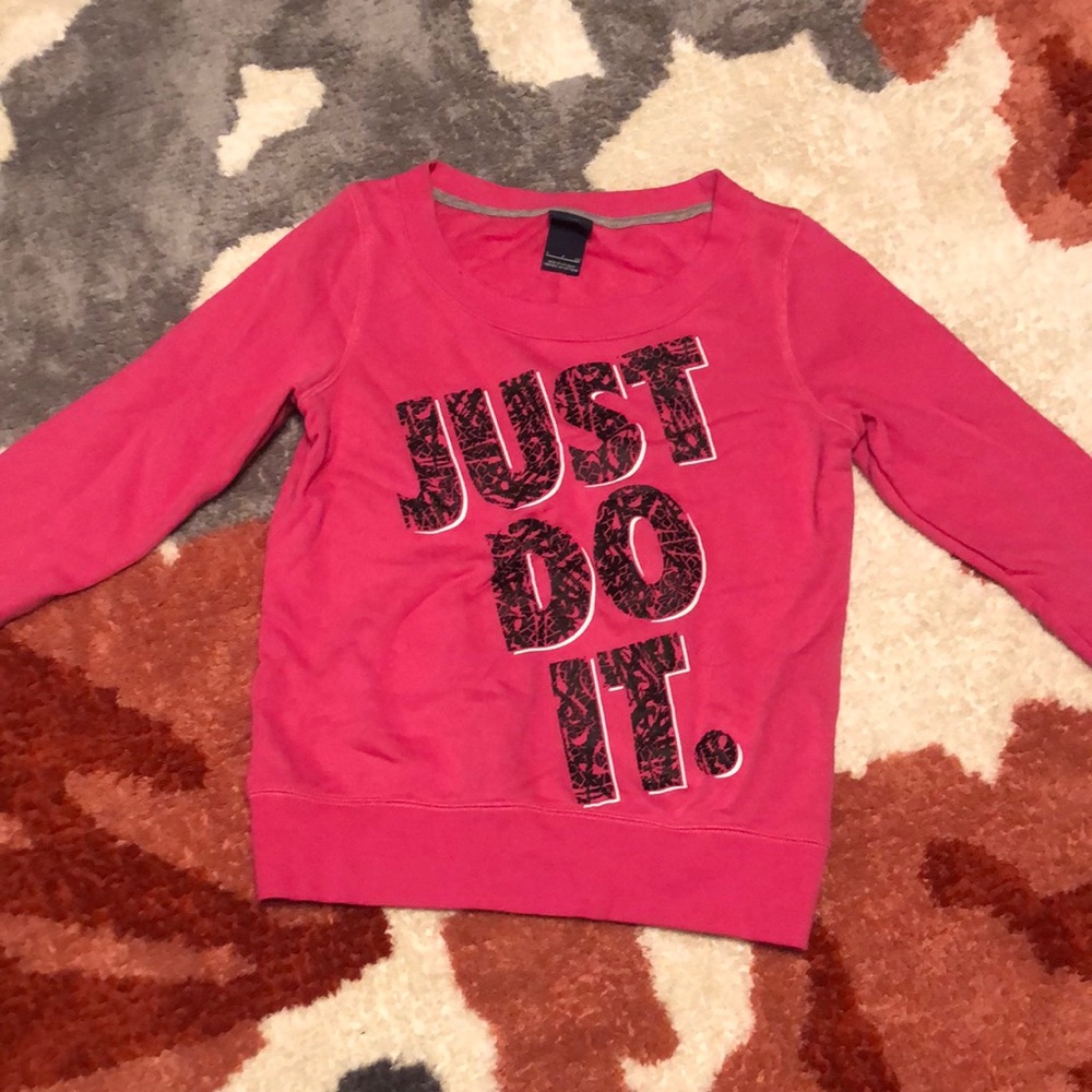 Nike Just Do It Pink Sweater Size Small
